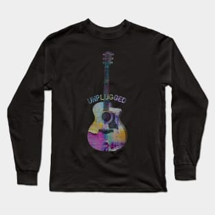 Colour Acoustic Guitar Unplugged Long Sleeve T-Shirt